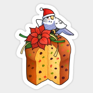 Christmas Budgie Sticker